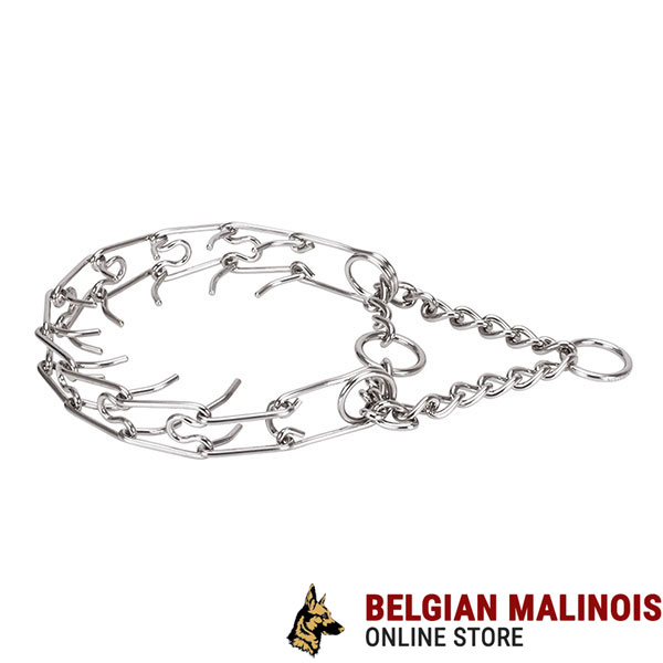 Large pets pinch collar with stainless steel removable links