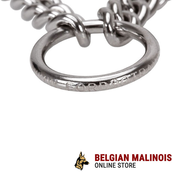 Finest quality chrome plated steel pinch collar for aggressive dogs