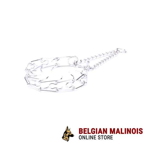 High quality chrome plated prong collar for obedience training