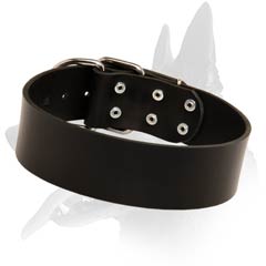 Simple design Malinois Leather Dog Collar