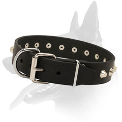 Belgian Malinois Leather Dog Collar With Buckle