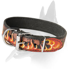 Soft Padded Belgian Malinois Leather Collar