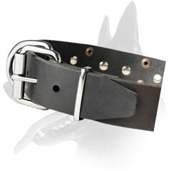 Splendid Malinois Leather Collar With Sturdy Buckle