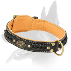 Belgian Malinois Leather Collar For Walking