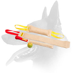 Training jute bite tugs set of dog friendly materials