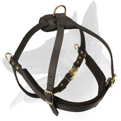 Padded Dog Leather Harness