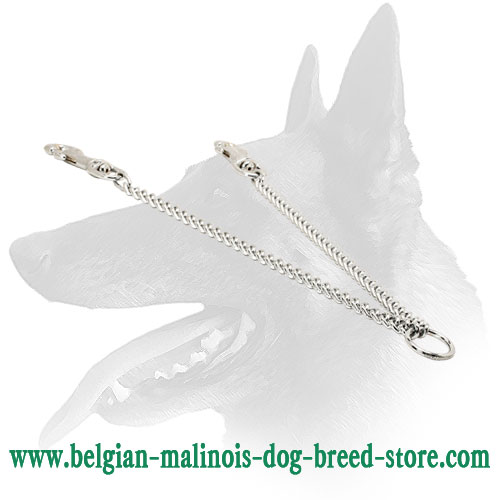 Belgian Malinois Chrome Plated Chain Coupler