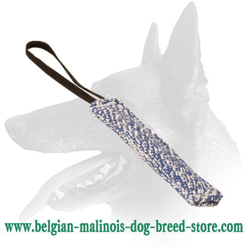 35% OFF - LIMITED OFFER Belgian Malinois French Linen Puppy Bite Tug with Handle