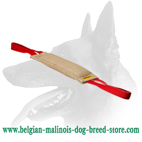 Belgian Malinois Bite Tug of Natural Hypoallergic Jute Material