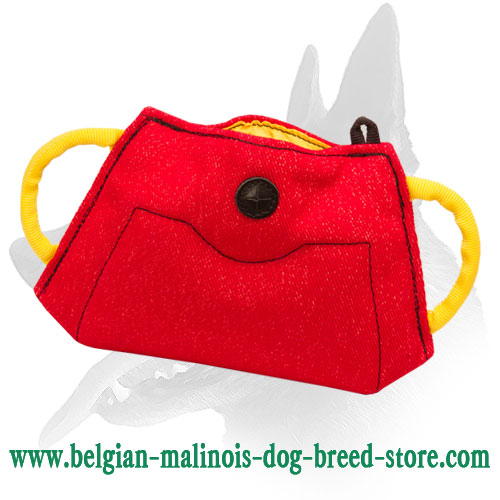 New Belgian Malinois Puppy and Young Dog Bite Builder Made of French Linen