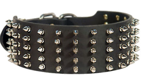 Marvellous Leather Collar With Spikes