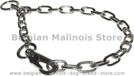 Chrome-Plated Choke Chain Collar - Herm Sprenger Collar 3mm