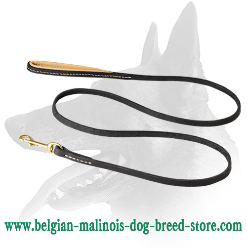 'Comfy Control' Belgian Malinois Leather Leash