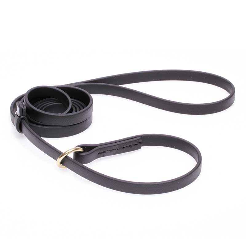 Black Biothane Belgian Malinois Leash and Collar Combo