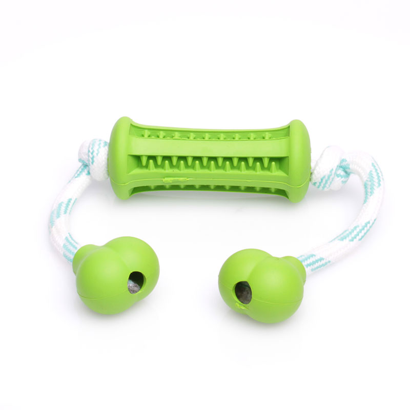 Olive High-Quality Rubber Training Dental Toy With Handles (Small 1.3” x 3.5” (3.5 cm x 9 cm))