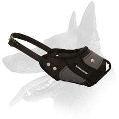 Belgian Malinois muzzle leather nylon durable material