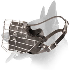 Muzzle for Belgian Malinois with adjustable straps